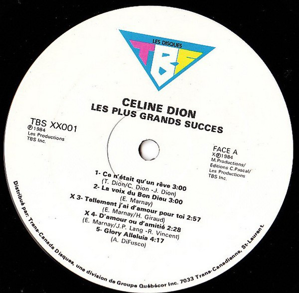 Celine Dion  Les plus Grands Succes : LP A